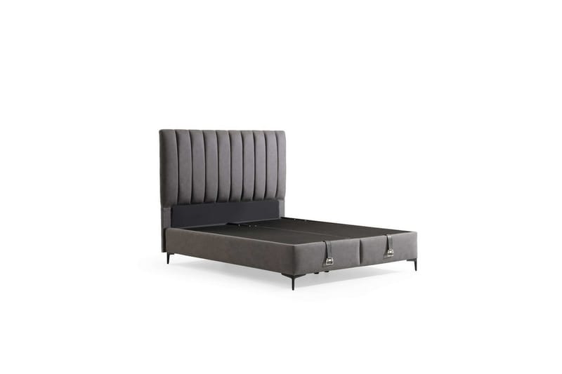 Sängbotten & Sänggavel för Enkel Säng Glenurenora Grå - 100 x 38 x 200 cm - Möbler - Säng - Sängram & sängstomme