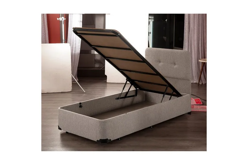 Sängbotten för Enkel Säng Dasina Enkel Beige - 90 x 200 cm - Möbler - Säng - Sängram & sängstomme