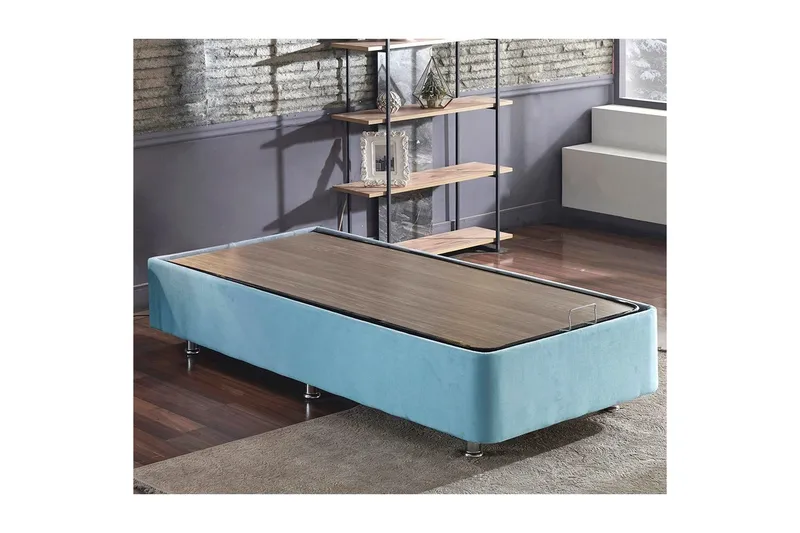 Sängbotten för Enkel Säng Narwanisigt enkel ljusblå, 90 x 190 cm