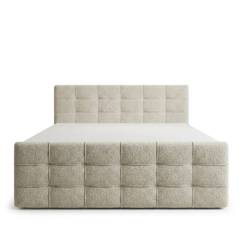 Sängpaket Kontinentalsäng Elvros 180x200 cm med Lyftförvaring - Krämfärgad écru / ljusbeige - Möbler - Säng - Kontinentalsäng