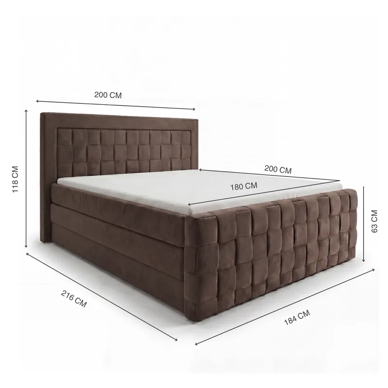 Sängpaket Kontinentalsäng Ryven 140x200 cm med Lyftförvaring - mörk espresso/mörkbrun - Möbler - Säng - Kontinentalsäng