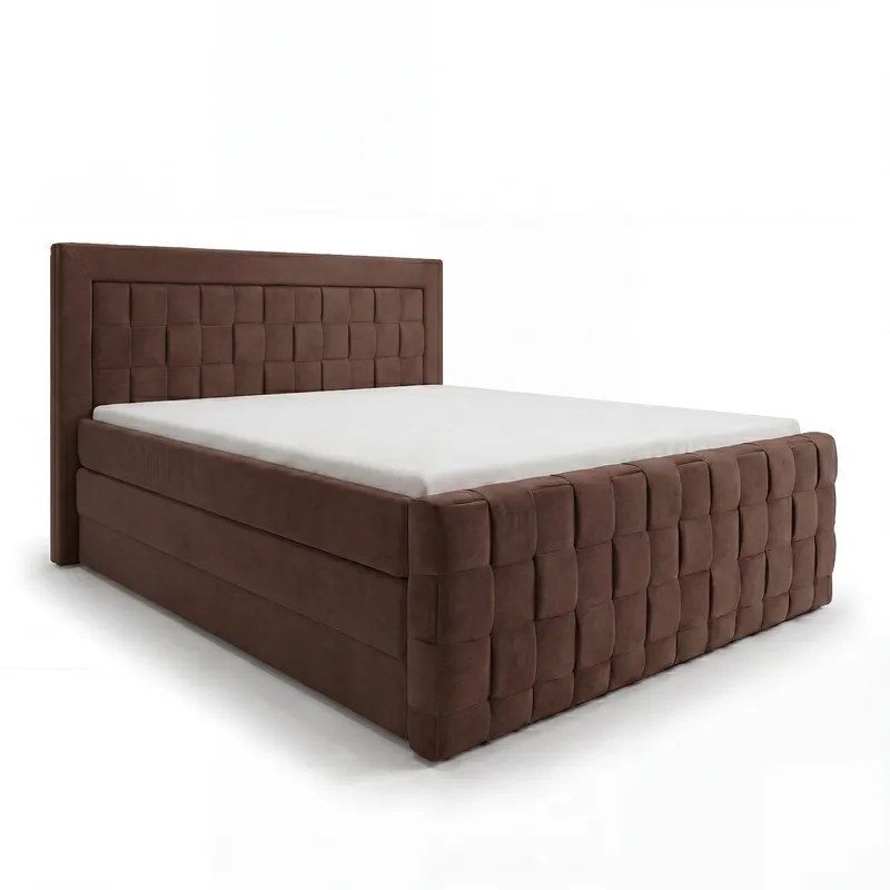 Sängpaket Kontinentalsäng Ryven 180x200 cm med Lyftförvaring, choklad/mörkbrun/mocka