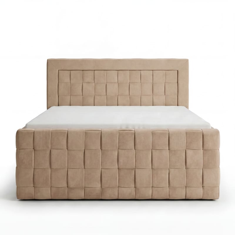 Sängpaket Kontinentalsäng Ryven 180x200 cm med Lyftförvaring - kamelfärgad/karamell/guldbeige - Möbler - Säng - Kontinentalsäng