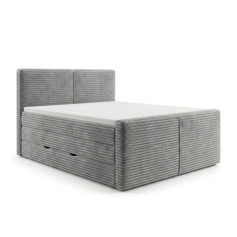Sängpaket Kontinentalsäng Sorvin 140x200 cm med Lyftförvaring, Ljusgrå
