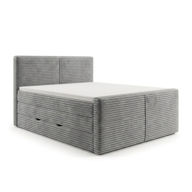 Sängpaket Kontinentalsäng Sorvin 160x200 cm med Lyftförvaring, Ljusgrå