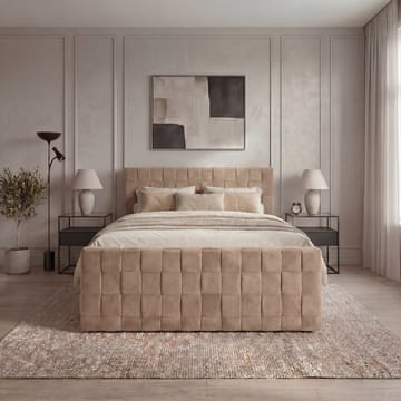 Sängpaket Kontinentalsäng Tyrosen 140x200 cm med Lådförvaring - kamel - Möbler - Säng - Kontinentalsäng