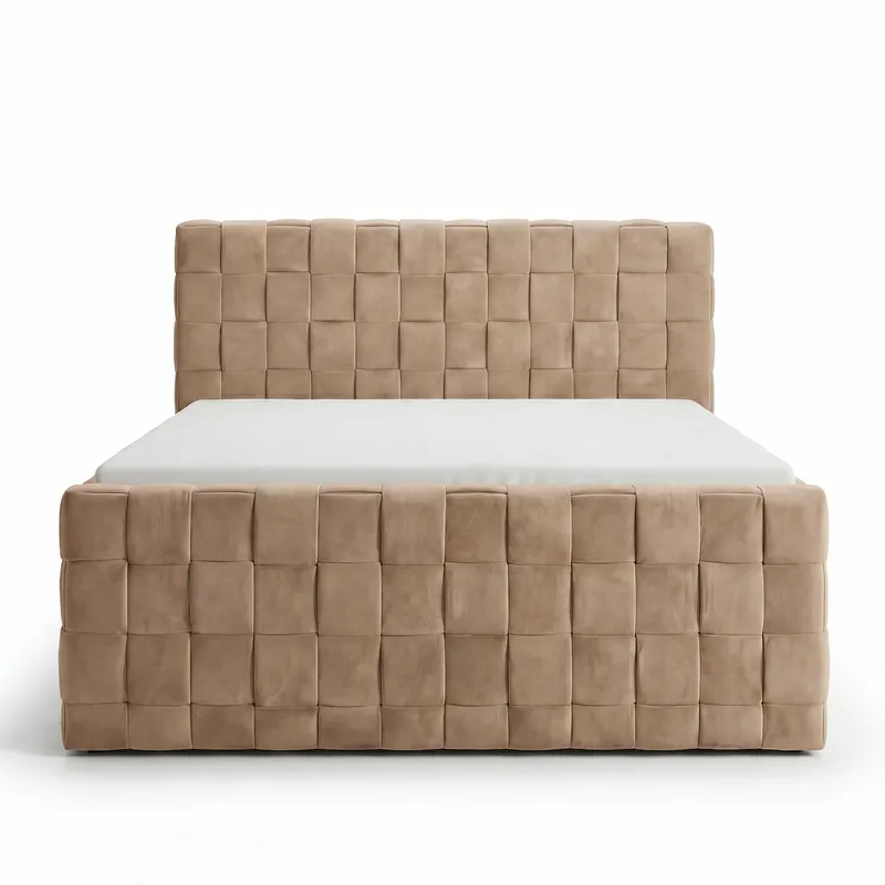Sängpaket Kontinentalsäng Tyrosen 160x200 cm med Lådförvaring - kamel - Möbler - Säng - Kontinentalsäng