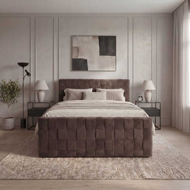 Sängpaket Kontinentalsäng Tyrosen 160x200 cm med Lådförvaring - mörk espresso - Möbler - Säng - Kontinentalsäng