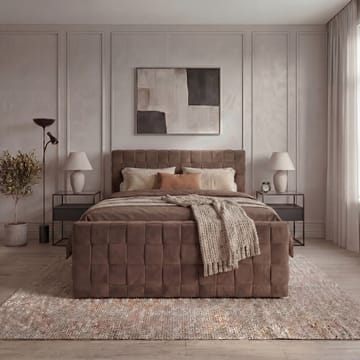 Sängpaket Kontinentalsäng Tyrosen 180x200 cm med Lådförvaring - chokladbrun - Möbler - S äng - Kontinentalsäng