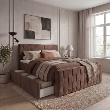 Sängpaket Kontinentalsäng Tyrosen 180x200 cm med Lådförvaring - chokladbrun - Möbler - Säng - Kontinentalsäng