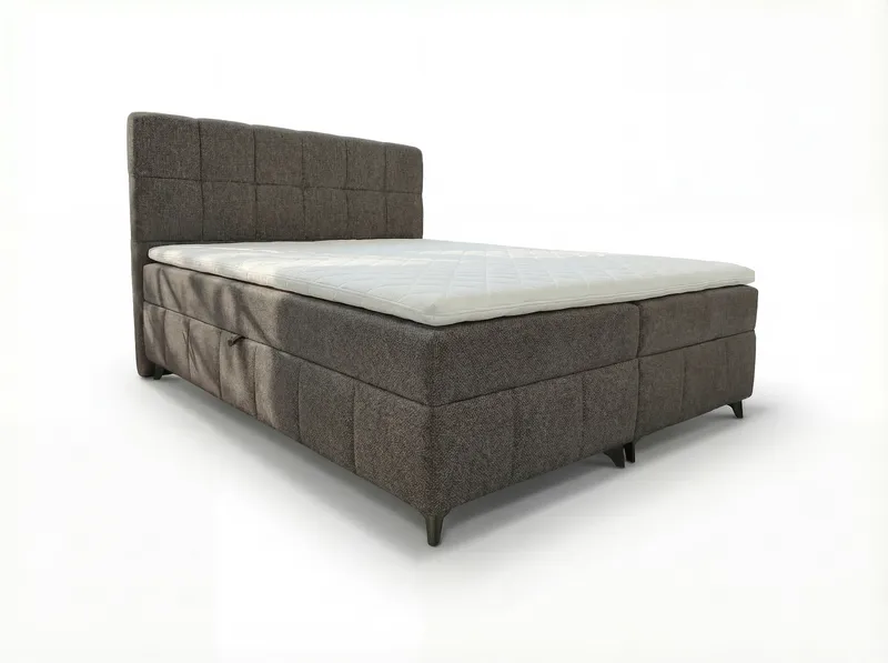 Sängpaket Kontinentalsäng Vyrosen 140x200 cm med Lyftförvaring, grå