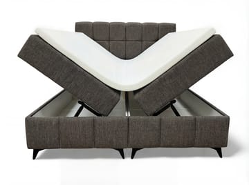 Sängpaket Kontinentalsäng Vyrosen 160x200 cm med Lyftförvaring - grå - Möbler - Säng - Kontinentalsäng