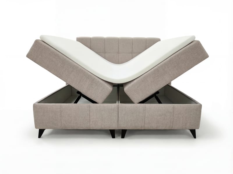 Sängpaket Kontinentalsäng Vyrosen 160x200 cm med Lyftförvaring - krämbeige - Möbler - Säng - Kontinentalsäng