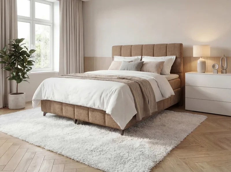 Sängpaket Kontinentalsäng Vyrosen 180x200 cm med Lyftförvaring - beige - Möbler - Säng - Kontinentalsäng