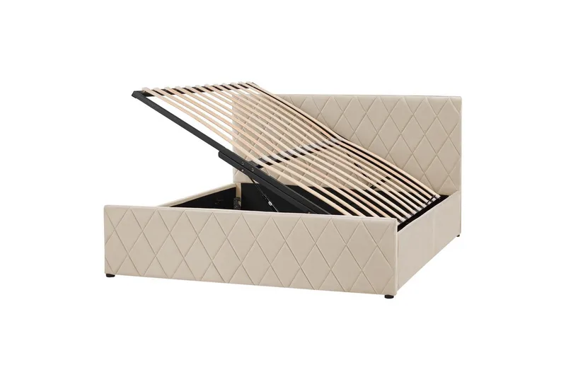 Sängram & Sängstomme Säng med förvaring Rochefort Beige 160x200, undefined