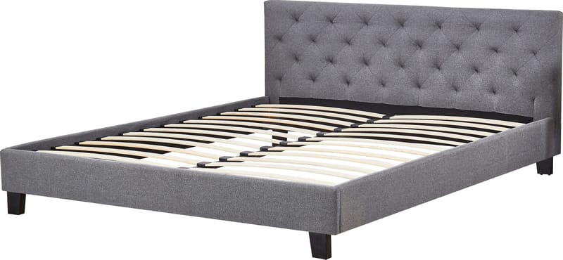 Sängram 180 x 200 cm - Grå - Inklusive sänggavel - Grå - Möbler - Säng - Sängram & sängstomme