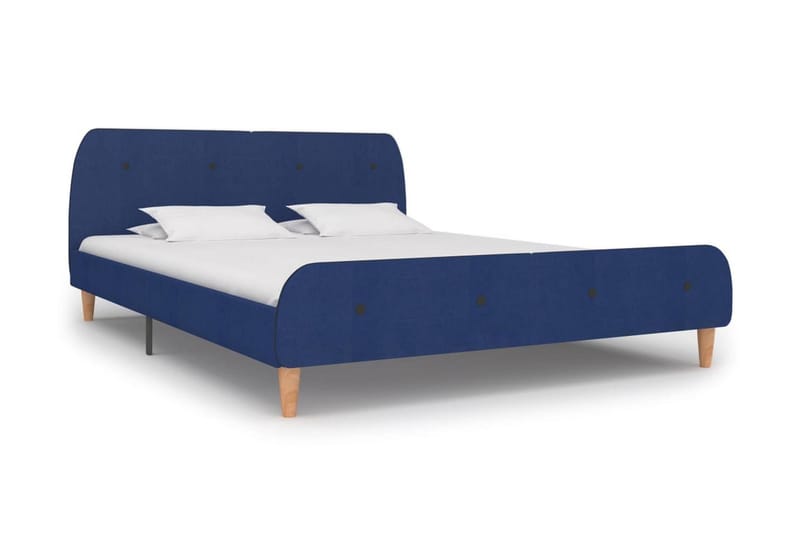 Sängram blå tyg 180x200 cm - Blå - Sängram & sängstomme
