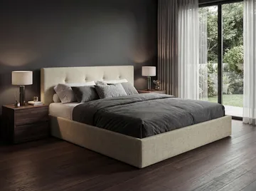 Sängram Deylinor 180x200 cm med Lyftförvaring - beige - Möbler - Säng - Sängram & sängstomme