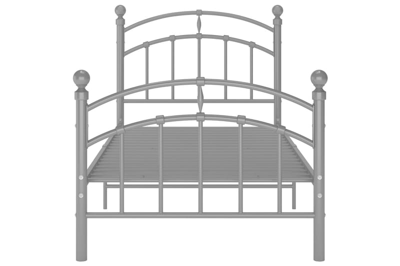 Sängram grå metall 90x200 cm - Grå - Möbler - Säng - Sängram & sängstomme