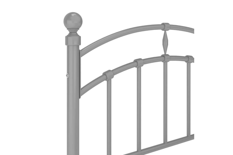 Sängram grå metall 90x200 cm - Grå - Möbler - Säng - Sängram & sängstomme