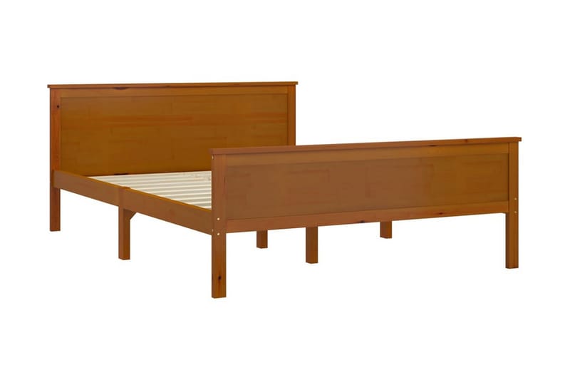 Sängram honungsbrun massiv furu 160x200 cm - Honungsbrun - Möbler - Säng - Sängram & sängstomme