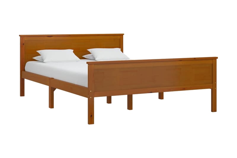 Sängram honungsbrun massiv furu 160x200 cm - Honungsbrun - Möbler - Säng - Sängram & sängstomme