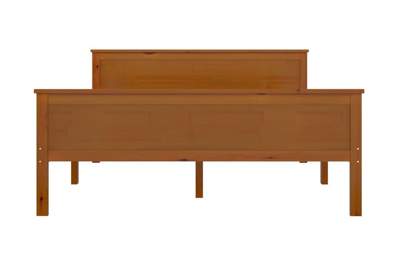 Sängram honungsbrun massiv furu 160x200 cm - Honungsbrun - Möbler - Säng - Sängram & sängstomme