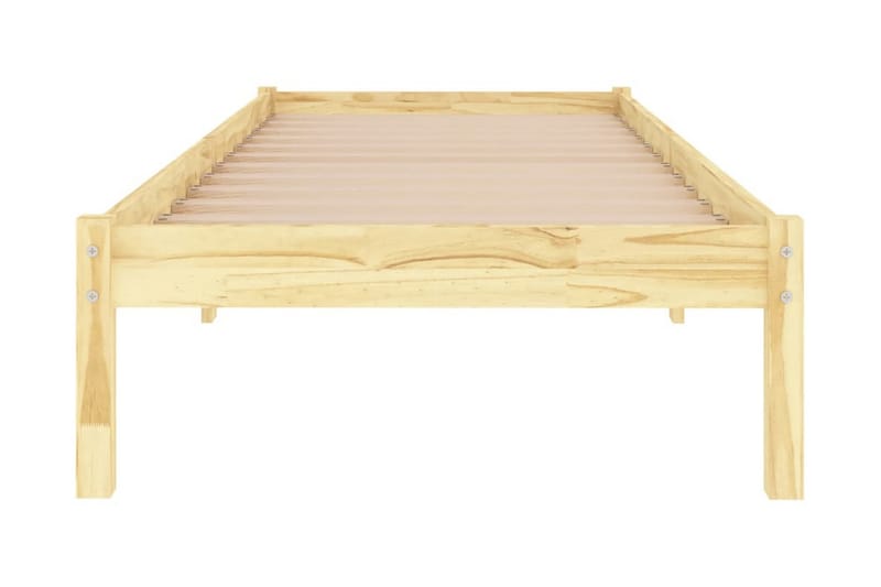 Sängram massiv furu 75x190 cm - Brun - Möbler - Säng - Sängram & sängstomme