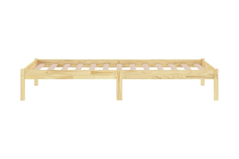 Sängram massiv furu 75x190 cm - Brun - Möbler - Säng - Sängram & sängstomme