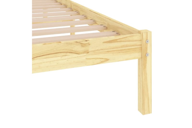 Sängram massiv furu 75x190 cm - Brun - Möbler - Säng - Sängram & sängstomme