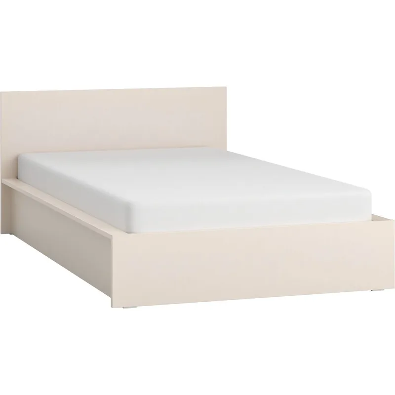 Sängram med huvudgavel 4 You Fresh med Trälameller på Band Sandbeige, 120 x 200 cm