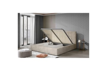 Sängram med stoppning Eltap Audrey fr. stål - Dora 21, Beige, 160x200 cm - Möbler - Säng - Sängram & sängstomme