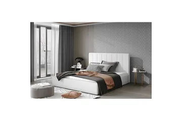Sängram med stoppning Eltap Audrey fr. stål - Soft 17, Vit, 160x200 cm - Möbler - Säng - Sängram & sängstomme