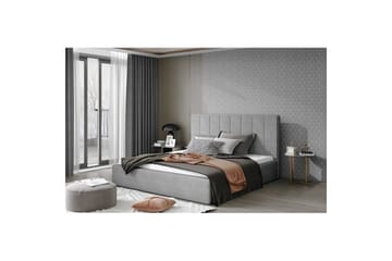 Sängram med stoppning Eltap Audrey i trä - Omega 13, Grå, 140x200 cm - Möbler - Säng - Sängram & sängstomme