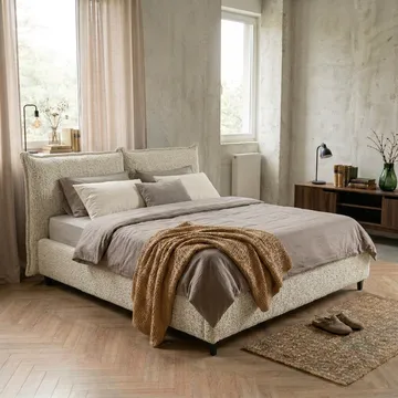 Sängram Rynorin 160x200 cm med Lyftförvaring - beige - Möbler - Säng - Sängram & sängstomme