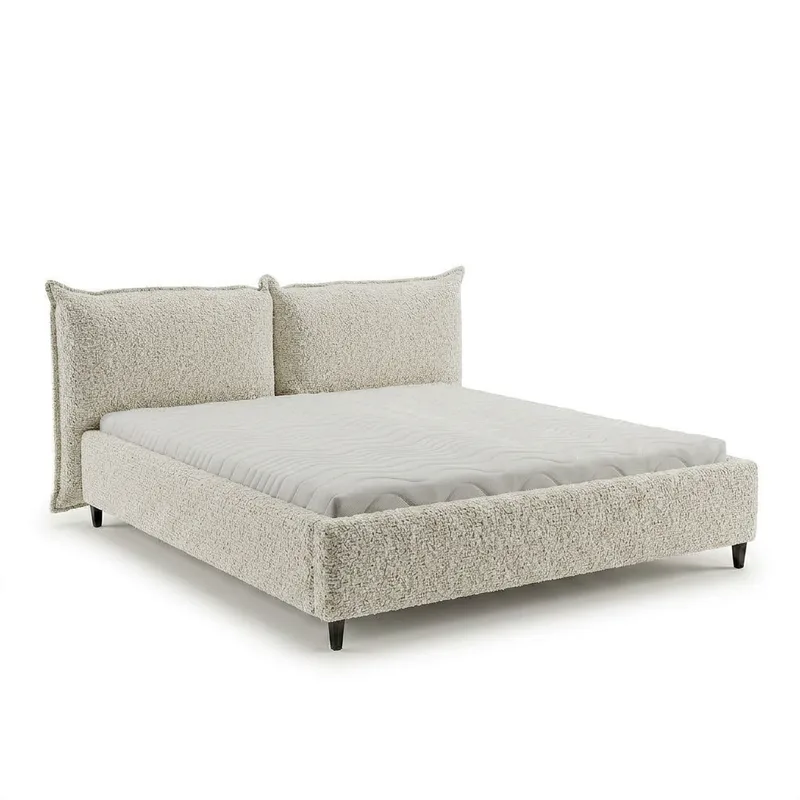Sängram Rynorin 160x200 cm med Lyftförvaring, beige