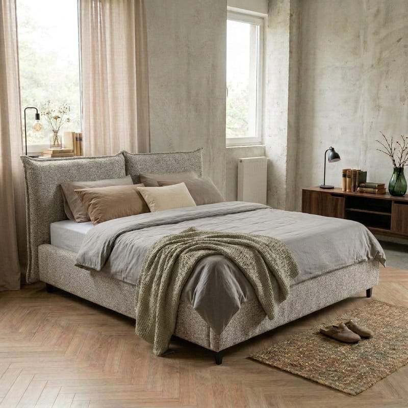 Sängram Rynorin 160x200 cm med Lyftförvaring - ljus gråbeige - Möbler - Säng - Sängram & sängstomme