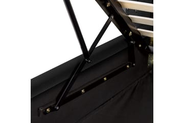 Sängram Säng med förvaring Lubbon Black||Silver 180x200 - Möbler - Säng - Sängram & sängstomme