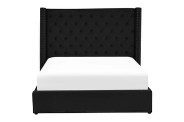 Sängram Säng med förvaring Lubbon Black||Silver 180x200 - Möbler - Säng - Sängram & sängstomme