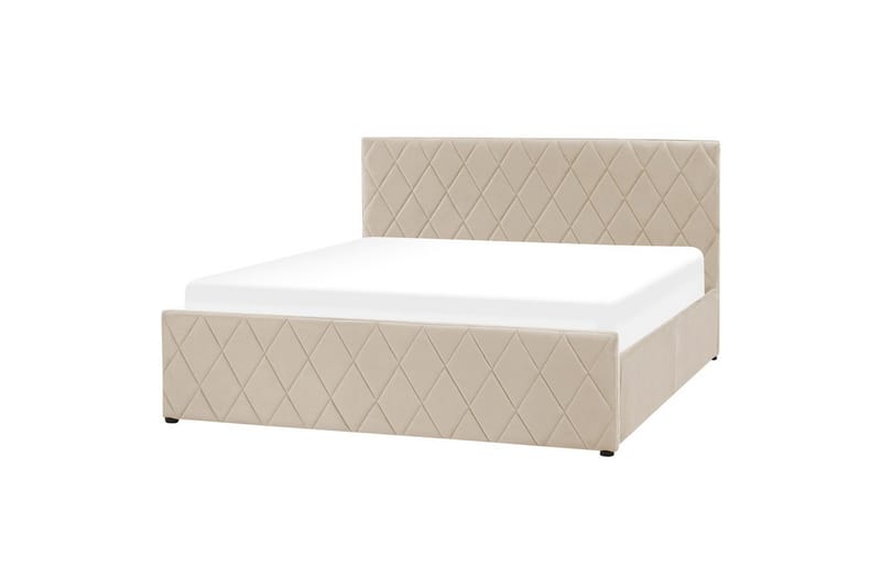 Sängram Säng med förvaring Rochefort Beige 160x200 - Möbler - Säng - Sängram & sängstomme