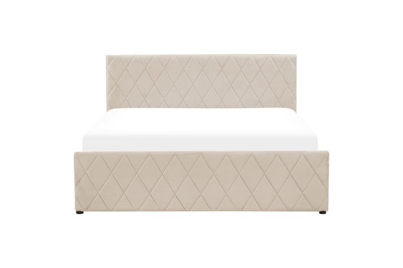 Sängram Säng med förvaring Rochefort Beige 160x200 - Möbler - Säng - Sängram & sängstomme