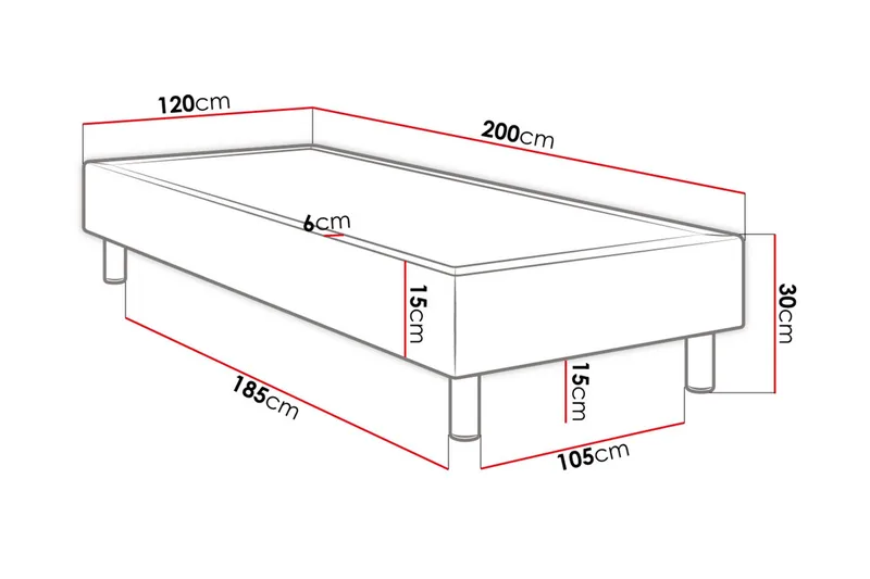 Adeliza Sängram 120x200 cm - Vit - Möbler - Säng - Sängram & sängstomme