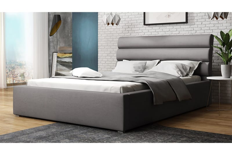 Adrianah Säng 120x200 cm - Grå - Möbler - Säng - Sängram & sängstomme