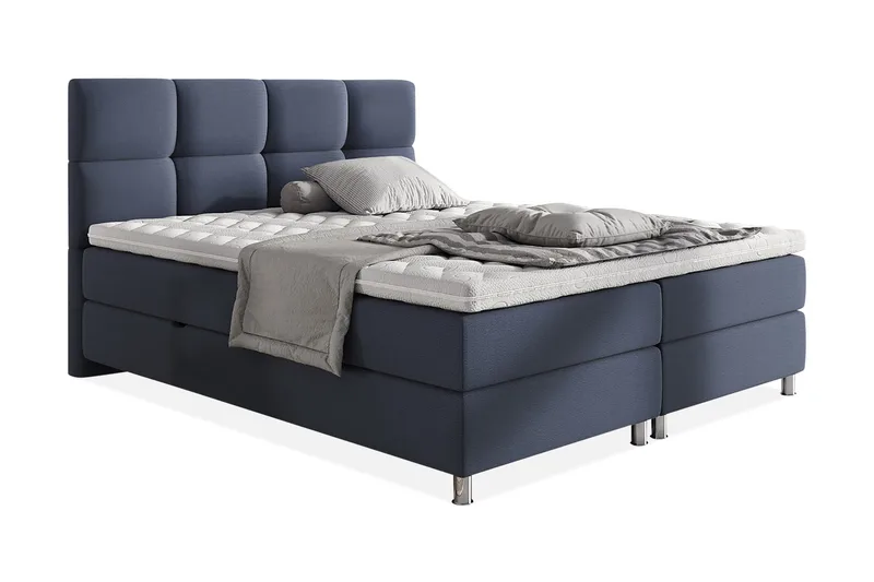 Adrianah Säng 200x200 cm - Blå/Grå/Vit - Möbler - Säng - Sängram & sängstomme