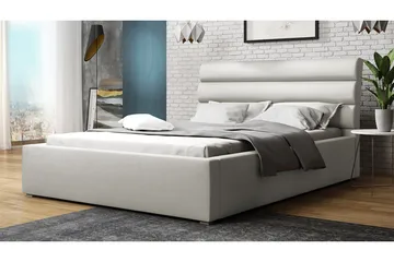 Adrianah Säng med Dold Förvaring 200x200 cm i Tyg - Blå - Möbler - Säng - Sängram & sängstomme