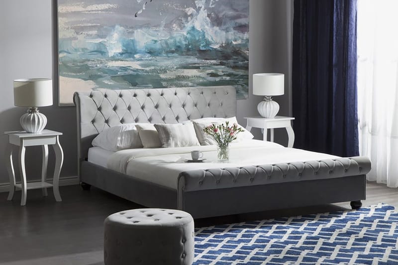 Avallon Dubbelsäng 140x200 cm - Grå - Möbler - Säng - Sängram & sängstomme