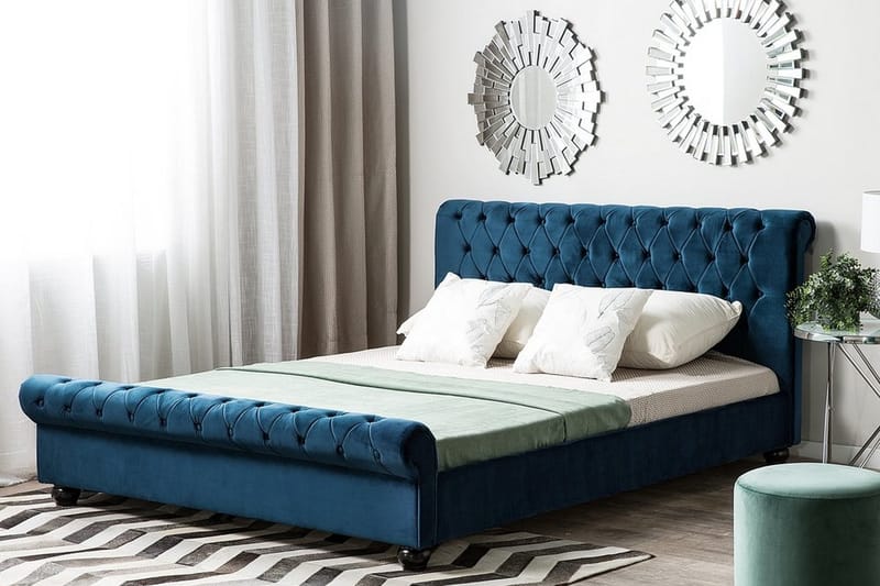 Avallon Dubbelsäng 160 200 cm - Blå - Möbler - Säng - Sängram & sängstomme
