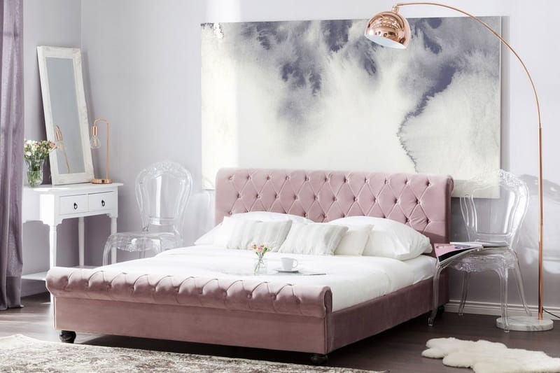 Avallon Sängram 160x200 - Rosa - Möbler - Säng - Sängram & sängstomme