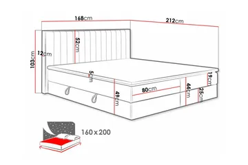 Aviemore Komplett Sängpaket 160x200 cm med Sänggavel + Bäddmadrass med Fasthetsgrad Medium - Ljusgrå - Möbler - Säng - Sängram & sängstomme