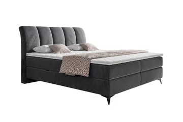 Aviemore Komplett Sängpaket 180x200 cm med Sänggavel + Bäddmadrass med Fasthetsgrad Medium - Grå - Möbler - Säng - Sängram & sängstomme